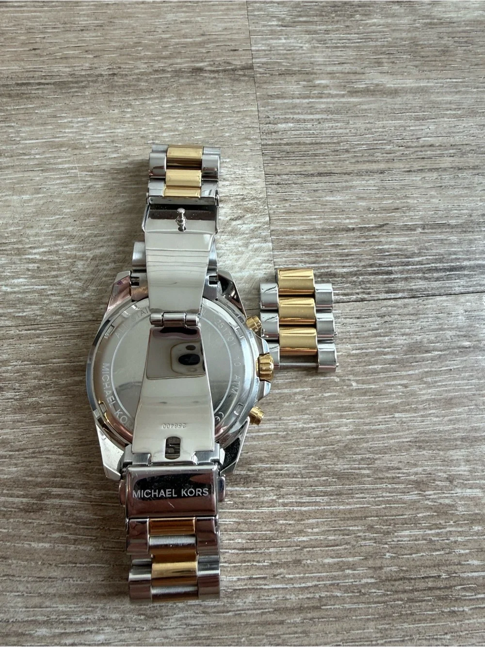 Michael Kors Two-Tone Gold and Silver Chronograph Watch